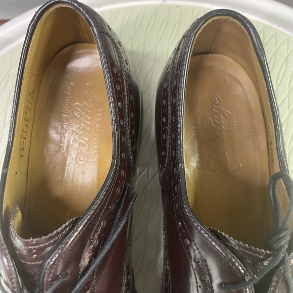Vintage Johnston&Murphy Men\'s Dark Burgundy‎ Dress Shoes Loafers Sz.9 Wingtip main image 8